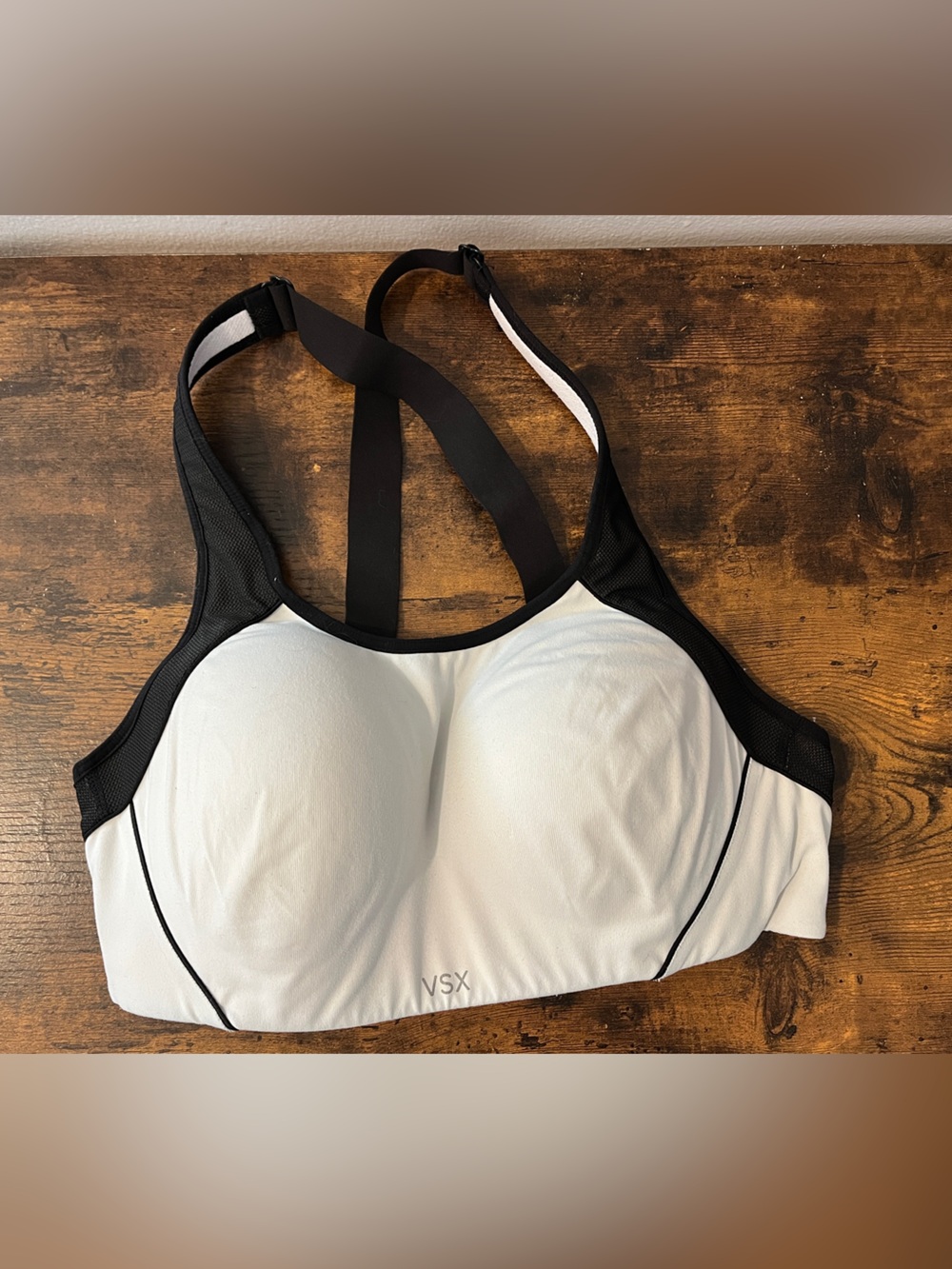 VSX White and Black Two-Tone High Support Sports Bra